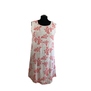 SIMPLY COUTURE Pink & White Floral Double-Tier Loose Tank DressSKU0536